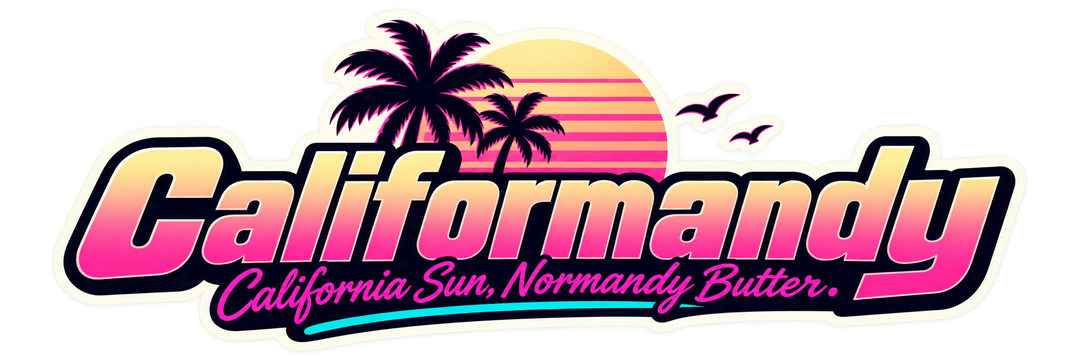 Logo officiel Califormandy : California Sun, Normandy Butter.